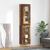 Highboard 2 pcs Staro drvo Stakl