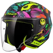 Djecja otvorena motoristicka kaciga LS2 OF622 Funny II Joy crna