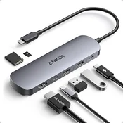 Anker port spliter nano USB-C hab, 7u1, 4K HDMI