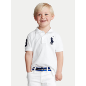 Otroški bombažen polo Polo Ralph Lauren bela barva, 322670257006