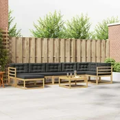 Set vanjskih sofa 8 pcs Bijela i antracit