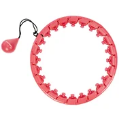 springos Hula hoop za kardio, telovadna oprema za vadbo z utežjo in masažnimi izboklinami, rdeče barve., (5000218218)