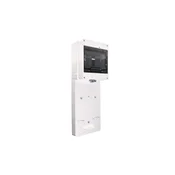 Enofazna števna razdelilna omarica z dimnim steklom 420x157 mm s prostorom za 7 varnostnih naprav, bela TLR-1F-N-PE 0112-00