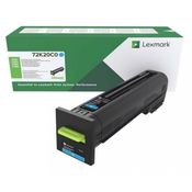LEXMARK 72K20C0, originalni toner, azuren, 8000 strani, Za tiskalnik: LEXMARK CS820DE, LEXMARK CS820DTE, LEXMARK CS820DTFE, LEXMARK CX820DE, LEXMARK