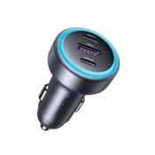 Ugreen Avtomobilski polnilnik UGREEN EC307, USB + 2X USB-C, 30 W (črn)