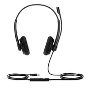 Yealink UH34 Lite Dual Teams Slušalke z mikrofonom Žični Naglavni trak Pisarna/klicni center USB vrsta-A Črna