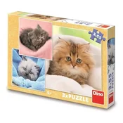 Dino Puzzle Cute kittens 3x55 kosov
