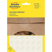 Avery Zweckform transparentne etikete za pečatenje 51068, okrogle premer 18 mm, 720 etiket/zavitek