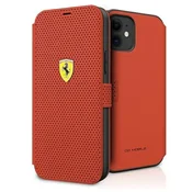 Ferrari FESPEFLBKP12SRE iPhone 12 mini 5,4 rdeč/rdeč knjižni ovitek On Track perforiran