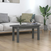Stolic za kavu sivi 80 x 40 x 35 cm od masivne borovine