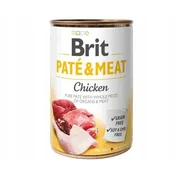 shumee Mokra hrana za pse BRIT PATÉ & MEAT s piščancem 400 g