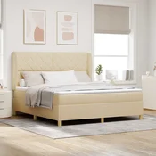 vidaXL vidaXL Box Spring postelja z vzmetnico Krem 180x200 cm Tkanina, (22052853)