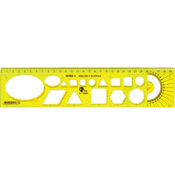 Šablonsko ravnalo OPTIMA fleksibilno žuto 30 cm 53064