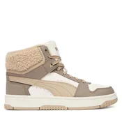 PUMA Rebound Slam Mid Sneakers Youth, Age, Mouse Gray/Birch/Warm White, 37.5