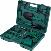 Generic 10 KOSNI set vrtnih ročnih orodij, komplet za sajenje, vrtno delovno orodje s torbico, ergonomski ročaj vrtnarski delovni set, darilo za ljubitelje Gradenring (zelen), (21126191)