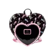 Loungefly Valfre Double Heart Mali Ranac, Crni