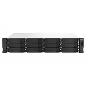 QNAP TS-1264U-RP-8G NAS Rack (2 U), 12 disk bays, Intel Celeron N5095 4-core/4-thread processor