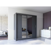 Garderobna omara Honolulu 207 Grafit, 215x203x61cm, Vrata omare: Drsna