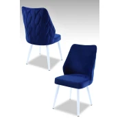 Hanah Home Set stolica Pufi, 48x90x43 cm, 2 komada, Tamnoplave