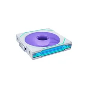 Lian Li UNI FAN SL-INF 140 140 mm ARGB brezžični PWM ventilator z obrnjenimi lopaticami, bel