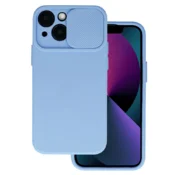 Onasi Lens Cover silikonski ovitek zaščita za iPhone 15 Plus - svetlo moder