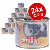 Smilla Kitten ekonomično pakiranje 24 x 200 g - s teletinom