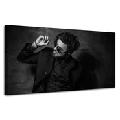 shumee Platno Črno-beli moški 120x60 cm
