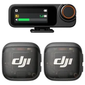DJI mikrofon, Mic 3 (2TX + 1RX + CC), prenos zvuka do 250 m, 5,5 sati snimanja, 48 kHz 24 bita, OLED disple?, crna