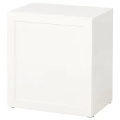 BESTA Spojene police s vratima, bela/Hanviken bela, 60x42x64 cm