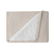 Kikka Boo Pleteno dvostrano baby cebence sherpa 75x100 Dream Big Beige