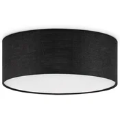 Nikcorp Minimalistična stropna svetilka črna, tekstilni plafon valj O32 x 12 cm, moderna notranja razsvetljava za dnevno sobo in spalnico, primerno za LED žarnice E27, eleganten dizajn iz visokokakovostne