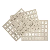 Rayher Lesene črke&številke, 3x2.4cm, set 120, (20615053)