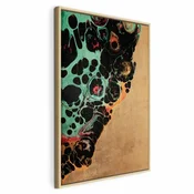 Slika - Composition of Micro Shapes (1-part) - Abstract Forms of Colors 60x90 U prirodnom drvenom okviru