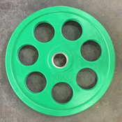 OLIMPIJSKA 7-GRIP GUMIRANA UTEŽ IZ NERJAVEČEGA JEKLA – 10 kg