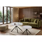 Klub sto set Vigo Bela keramicka ploca/Crne noge 700+500mm ( 800-746 )
