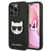 Karl Lagerfeld Saffiano Choupette ovitek za iPhone 14 Pro Max - Črna