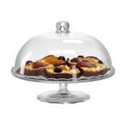 shumee DIO8041 KROŽNIK ZA TORTO S STEKLENIM POKROVOM 29 cm x 25 cm PODSTAVEK ZA TORTO