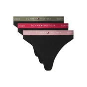 Tommy Hilfiger Underwear Tangice kaki / staro roza / rdeča / črna