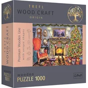 Trefl Wood Craft Origin puzzle Ob ognjišču 1000 kosov