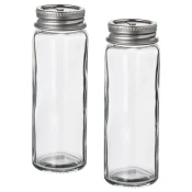 CITRONHAJ Dozator za so/biber, bistro staklo/nerdajuci celik, 12 cm