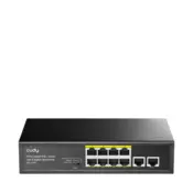Cudy GS1010P mrežno stikalo Gigabit Ethernet (10/100/1000) Power over Ethernet (PoE) Namizna/stenska namestitev Črna
