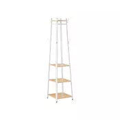 Songmics Obešalnik za plašče 43x43x180 cm bel