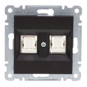 Lumina Dvojna računalniška vtičnica RJ45 kat. 5e UTP črna WL2123