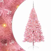Vidaxl Umjetna preddekorirana božićna jelka Roza 180 cm PVC