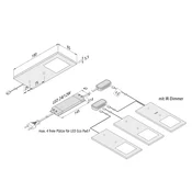 Hera LED svetilka pod omarico Eco-Pad F 3x komplet 3.000K črna - Kuhinja - Sodobni - Kovina