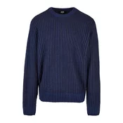 Oversized two-tone sweater navy navy