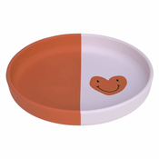 Lässig krožnik silikon happy rascals heart lavender