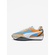 Blue and beige mens sneakers with suede details Puma Blktop Rider Multicolor