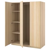 PAX / FORSAND Kombinacija garderobera, belo b. im. hrastovine/belo b. im. hrastovine, 150x60x201 cm