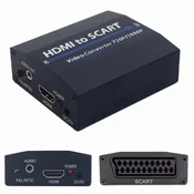 Pretvornik slike in zvoka HDMI v SCART + adapter za 3,5 mm vtičnico